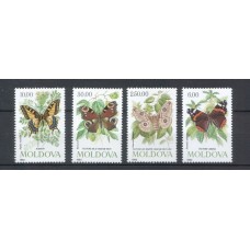 FLORES MARIPOSAS MOLDAVIA SERIE COMPLETA DE ESTAMPILLAS NUEVAS MINT